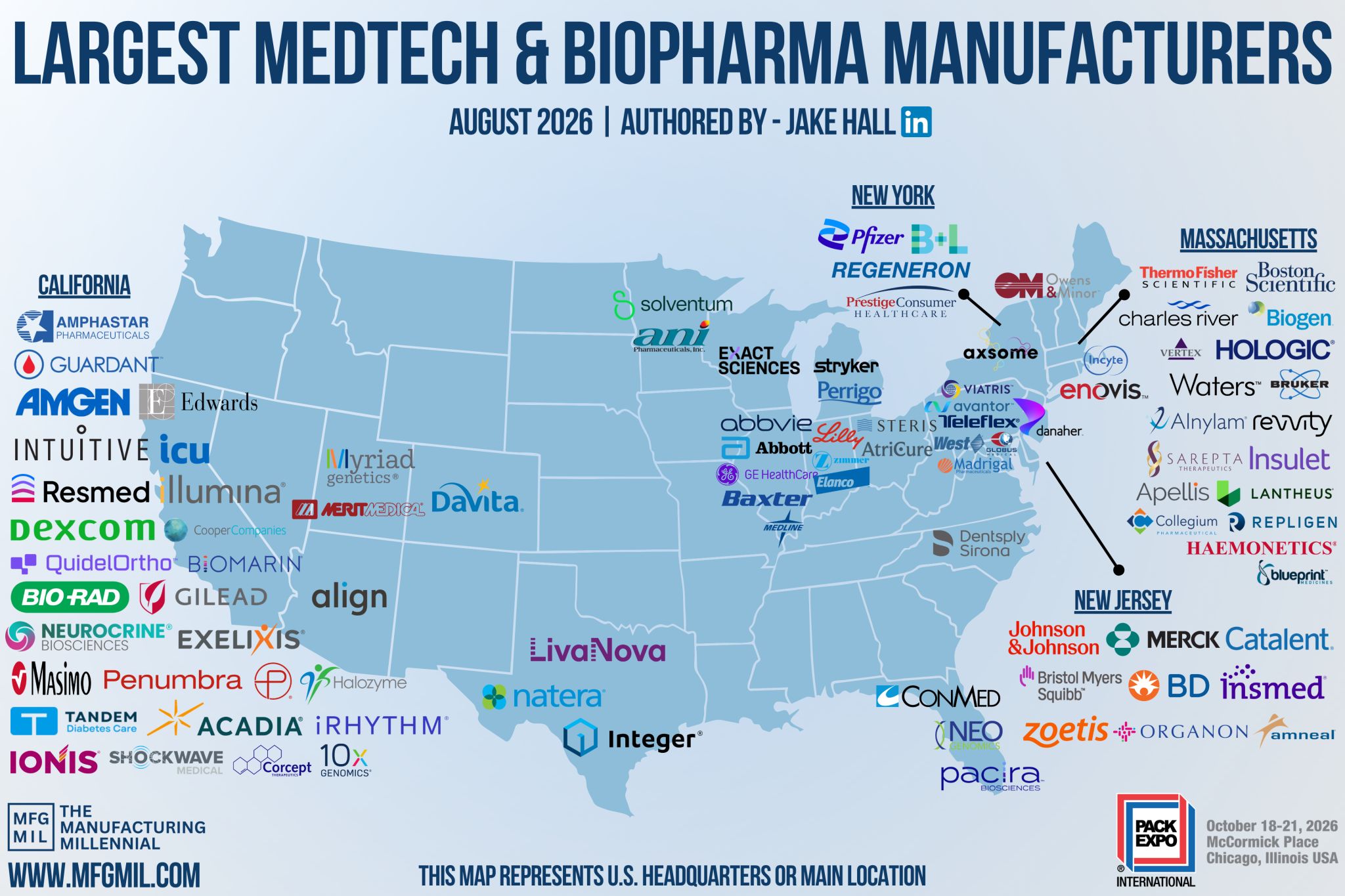 LinkedIn post image: Top 100 𝐋𝐚𝐫𝐠𝐞𝐬𝐭 𝐌𝐞𝐝𝐓𝐞𝐜𝐡 & 𝐁𝐢𝐨𝐏𝐡𝐚𝐫𝐦𝐚 𝐌𝐚𝐧𝐮𝐟𝐚𝐜𝐭𝐮𝐫𝐞𝐫𝐬 in the United States. 🔬💊 Over 68
