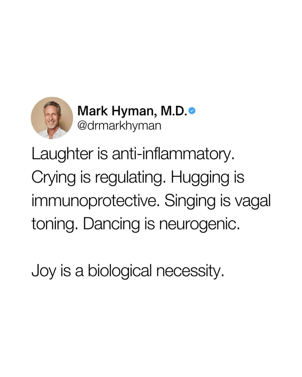 LinkedIn post image: Play, joy, and love are biological necessities, and the science is unambiguous. 🧬