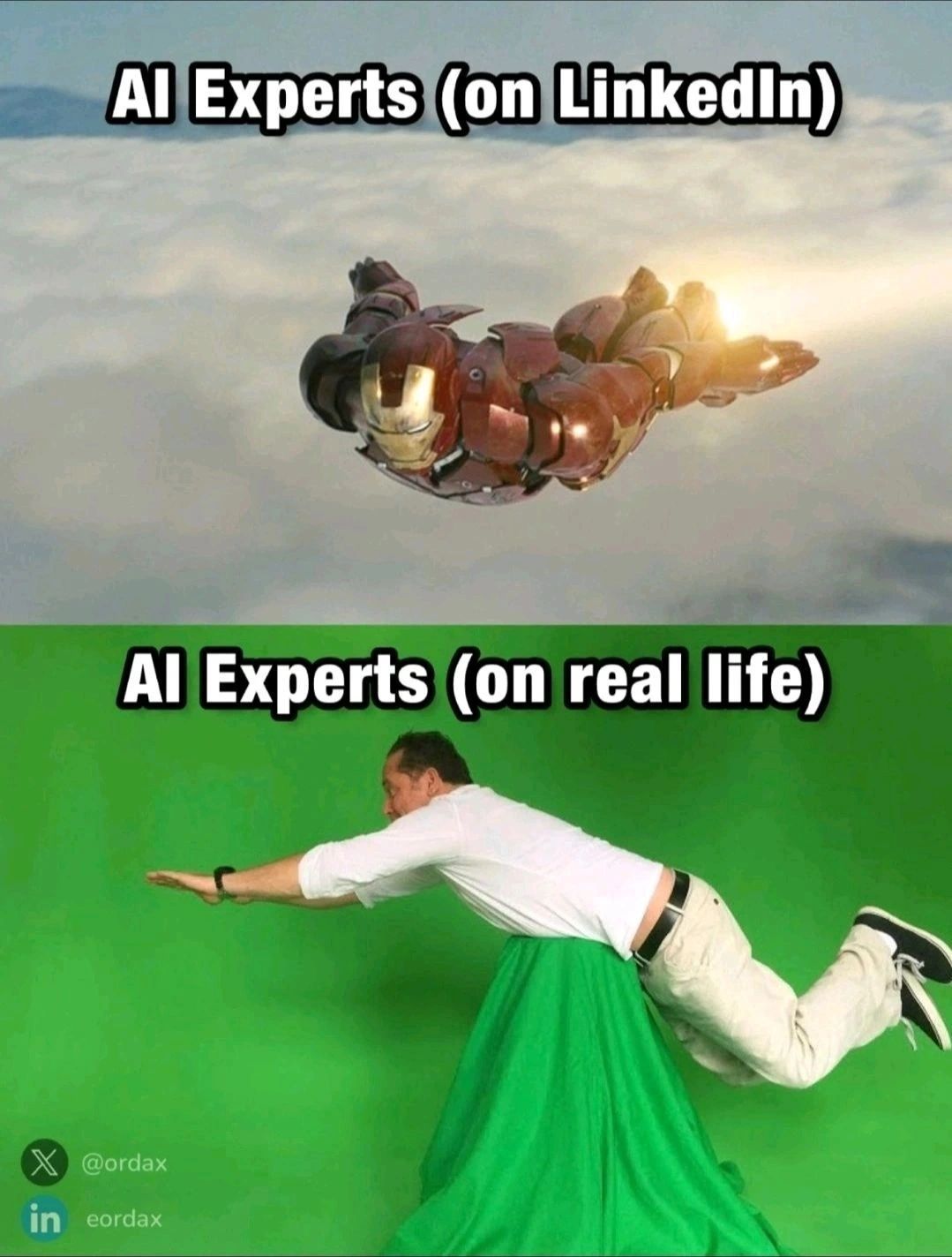 LinkedIn post image: I'm an AI engineer.