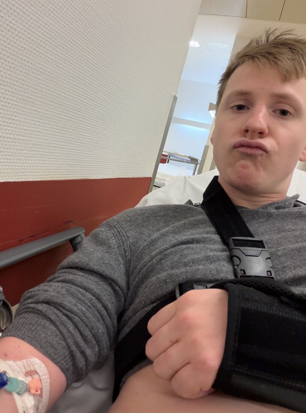 LinkedIn post image: Well, just hours after my announcement yesterday, I broke my shoulder. Went to BJJ practice, got thrown by a dude, tried