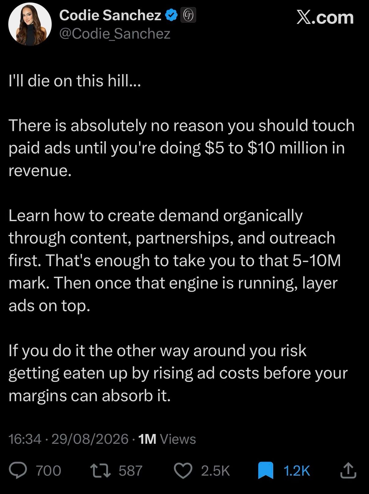 LinkedIn post image: I'll die on this hill...