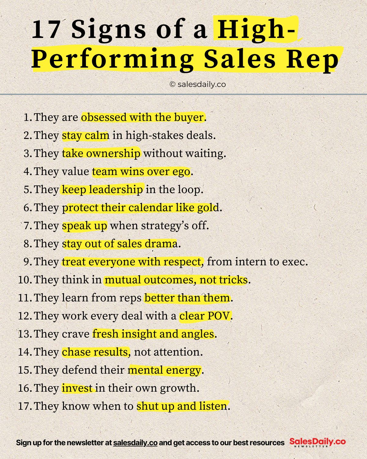 LinkedIn post image: 17 Things Top Performers Do That Average Sellers Refuse To:
