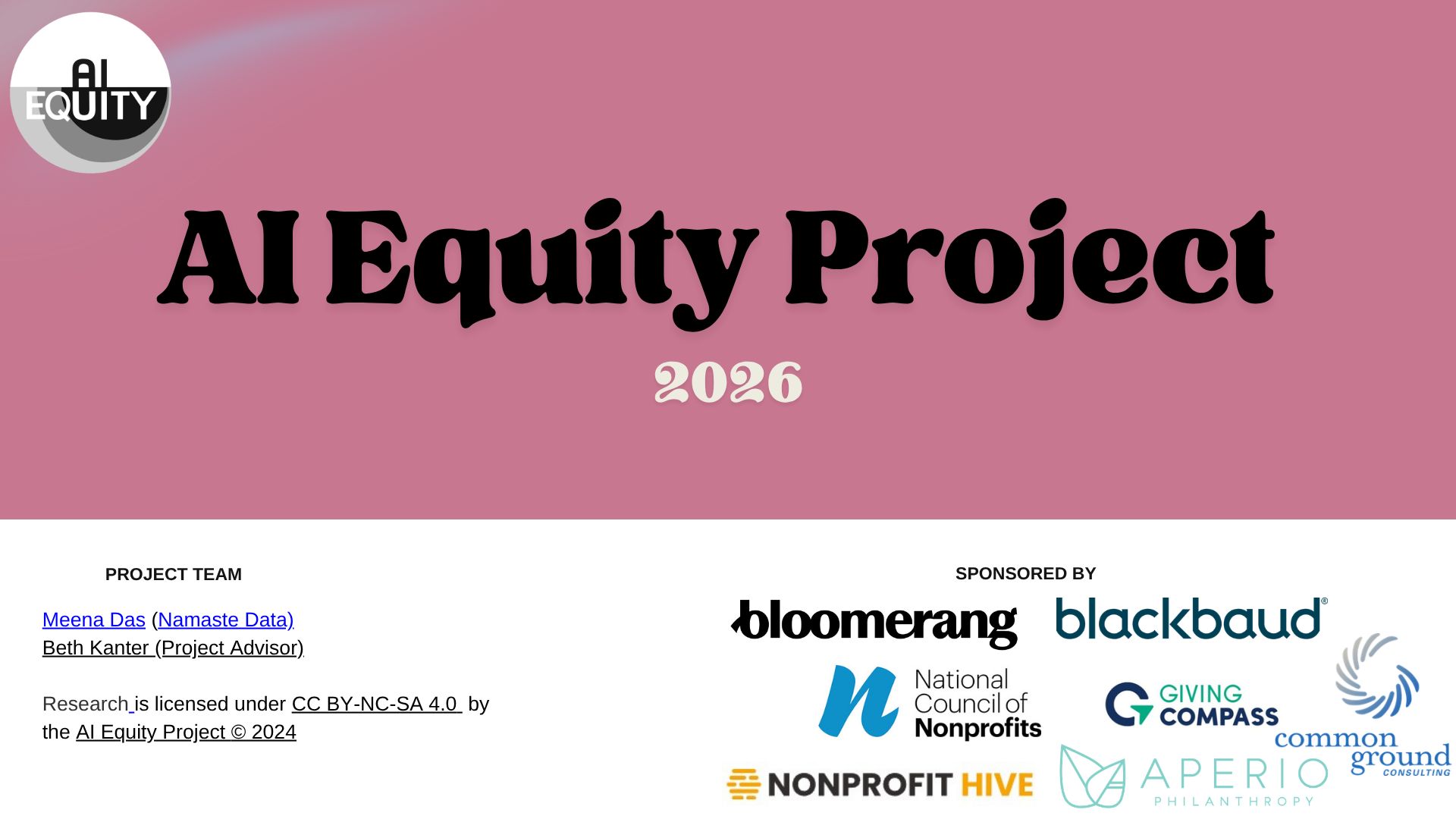 LinkedIn post image: The sentence I have been waiting nine months to write: the AI Equity Project 2026 report is here! ❤️