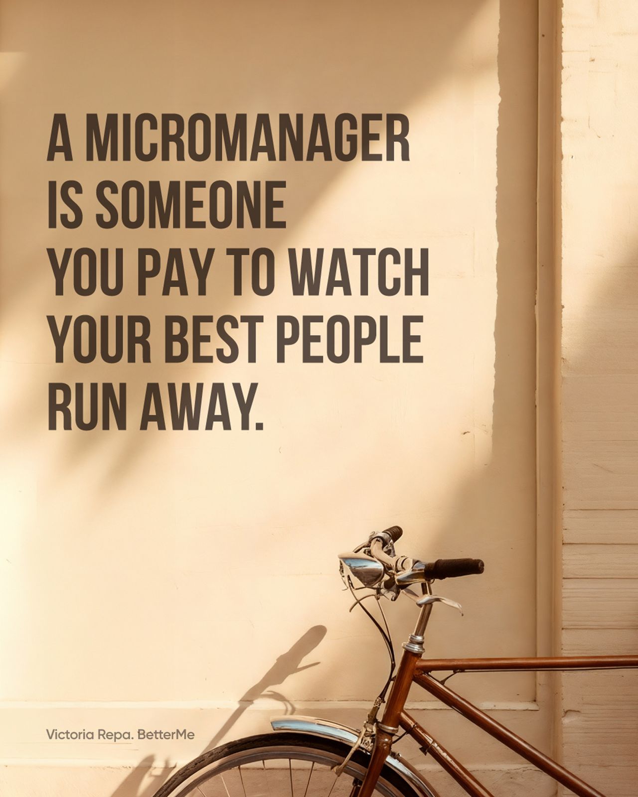 LinkedIn post image: A micromanager is someone you pay to: