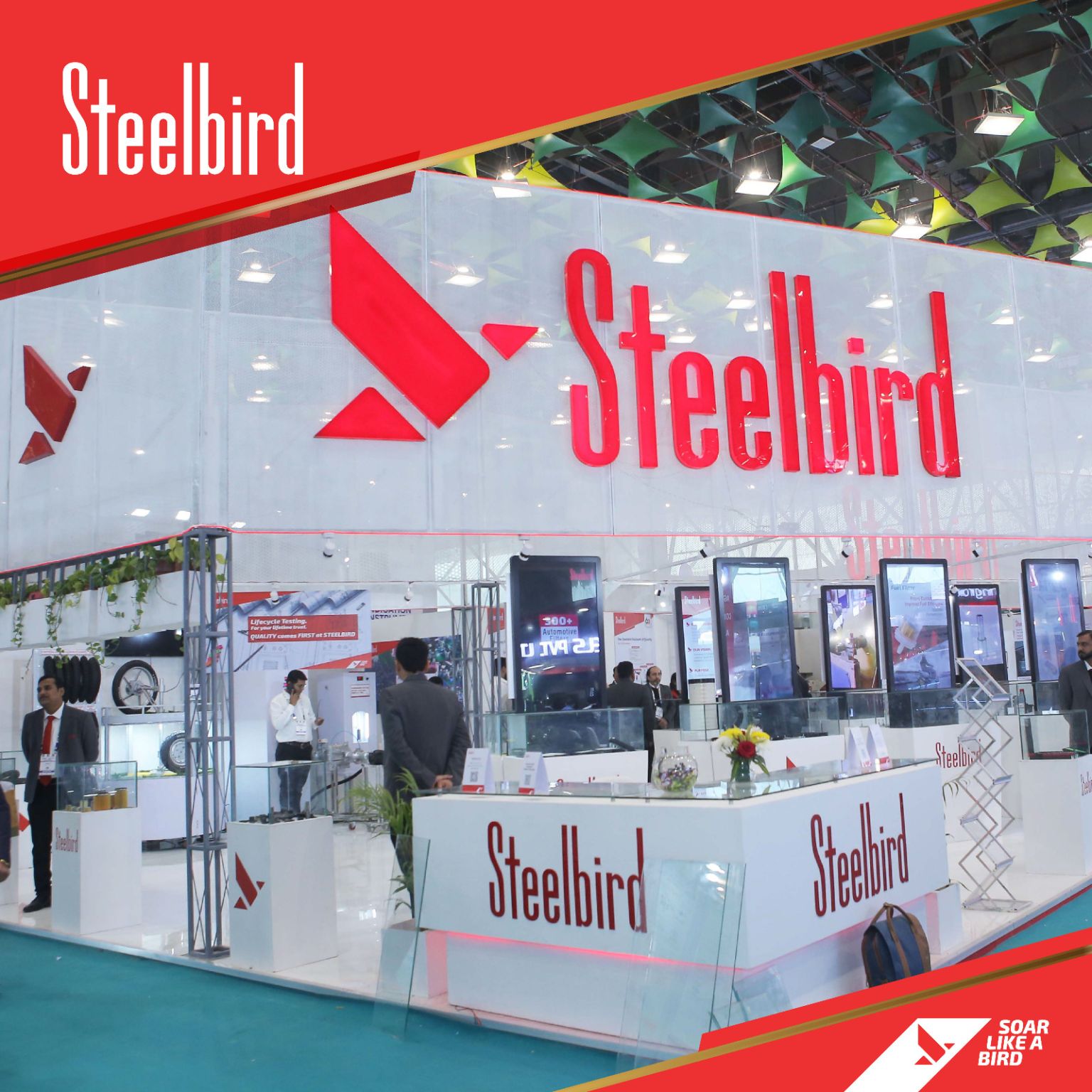 LinkedIn post image: Steelbird is all set to showcase excellence at AutoExpo 2025, Yashobhumi! Explore our unmatched range of premium automot